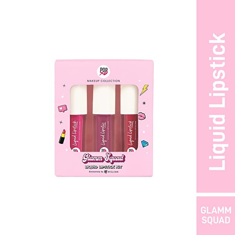 POPxo by MyGlamm Makeup Glamm Squad Liquid Lipstick Kit